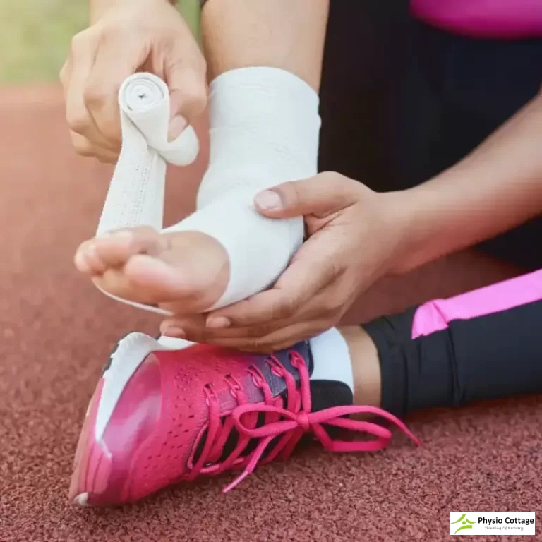 Physiotherapist treating a sports injury at Physio Cottage in Scarborough
