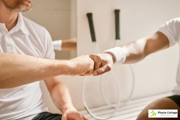 Two Men Bumping Fists