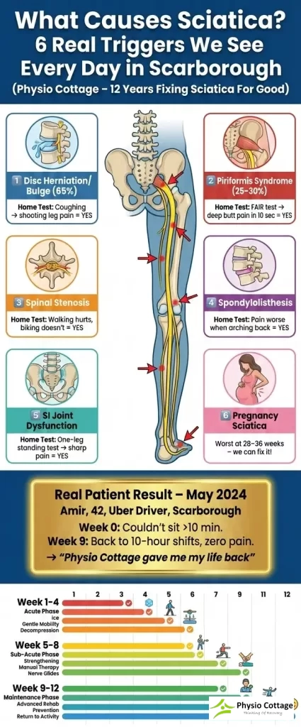 Infographic What Causes Sciatica and How Physio Can Help
